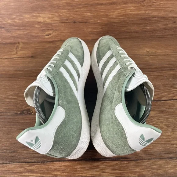 adidas Gazelle Green and White Sneakers - Picture 3 of 12